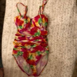 Floral 1-Piece Bathing Suit